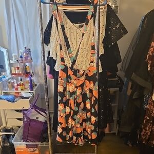 Hot topic plus size hello kitty size 3 Suspender Skirt
